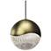 Grapes 3.75" Wide Large Brass Dome Canopy LED Pendant
