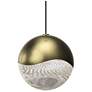 Grapes 3.75" Wide Large Brass Round Canopy LED Pendant