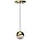 Grapes 3.75" Wide Large Brass Round Canopy LED Pendant