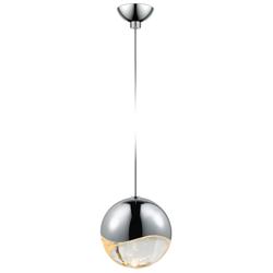 Grapes 3.75" Wide Polished Chrome Large LED Pendant With Micro-Dome