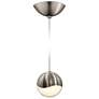 Grapes 3.75" Wide Satin Nickel Large Dome LED Pendant