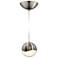 Grapes 3.75" Wide Satin Nickel Large Dome LED Pendant