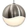 Grapes 3.75" Wide Satin Nickel Large LED Pendant With Micro-Dome Canop