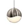 Grapes 3.75" Wide Satin Nickel Large LED Pendant With Micro-Dome Canop