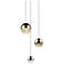 Grapes 3-Light LED Pendant in Chrome by Sonneman