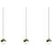 Grapes 36.5" Wide 3.Light Satin Nickel Small LED Pendant
