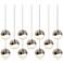 Grapes 37.5" Wide 11.Light Satin Nickel Large LED Pendant