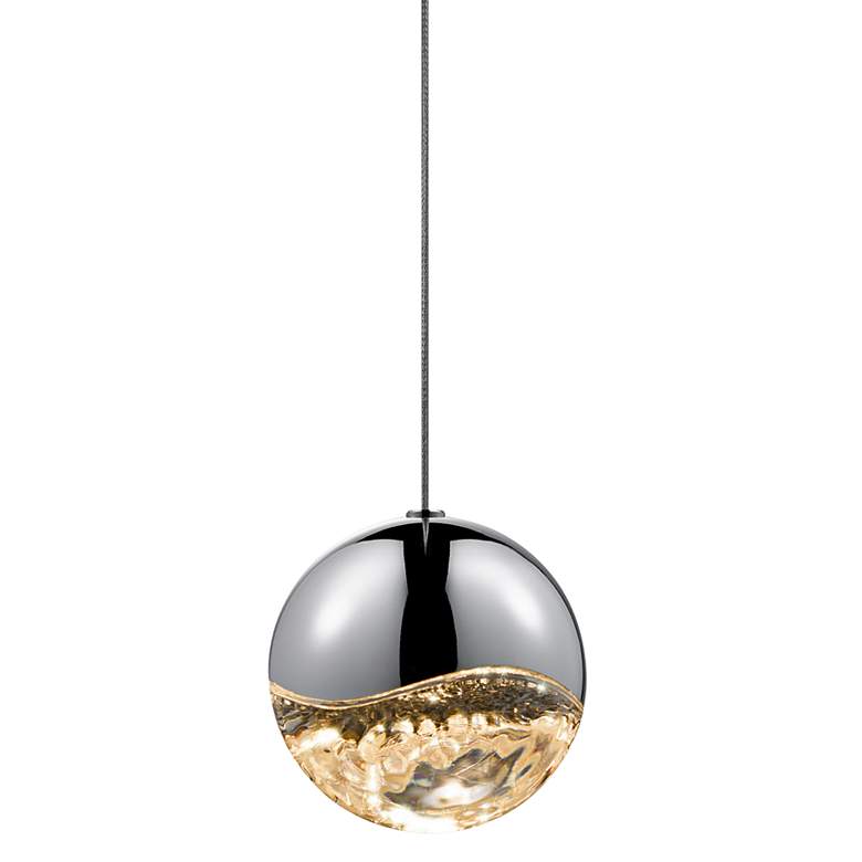 Image 2 Grapes 37 3/4" Wide Polished Chrome LED Multi-Light Pendant more views