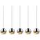 Grapes 37 3/4"W Polished Chrome LED Linear Pendant