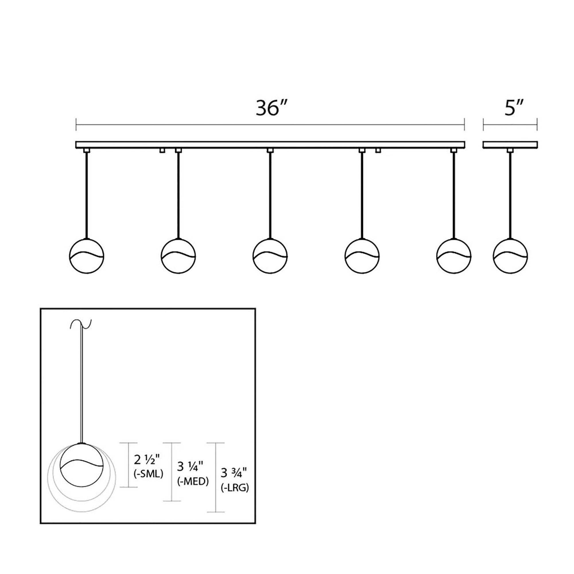 Image 2 Grapes 37 3/4"W Polished Chrome LED Linear Pendant more views