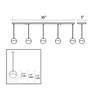 2_Grapes 37 3/4"W Polished Chrome LED Linear Pendant more views