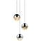 Grapes 8 1/4"W Polished Chrome 3-Light LED Mini Pendant