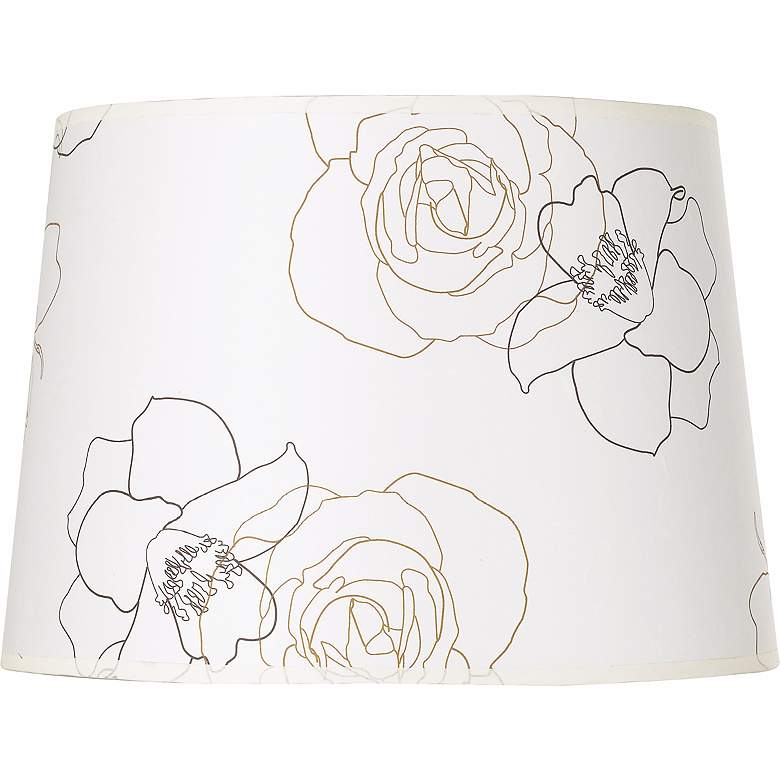 Image 1 Graphic Flower Paper Lamp Shade 12x14x10 (Spider)