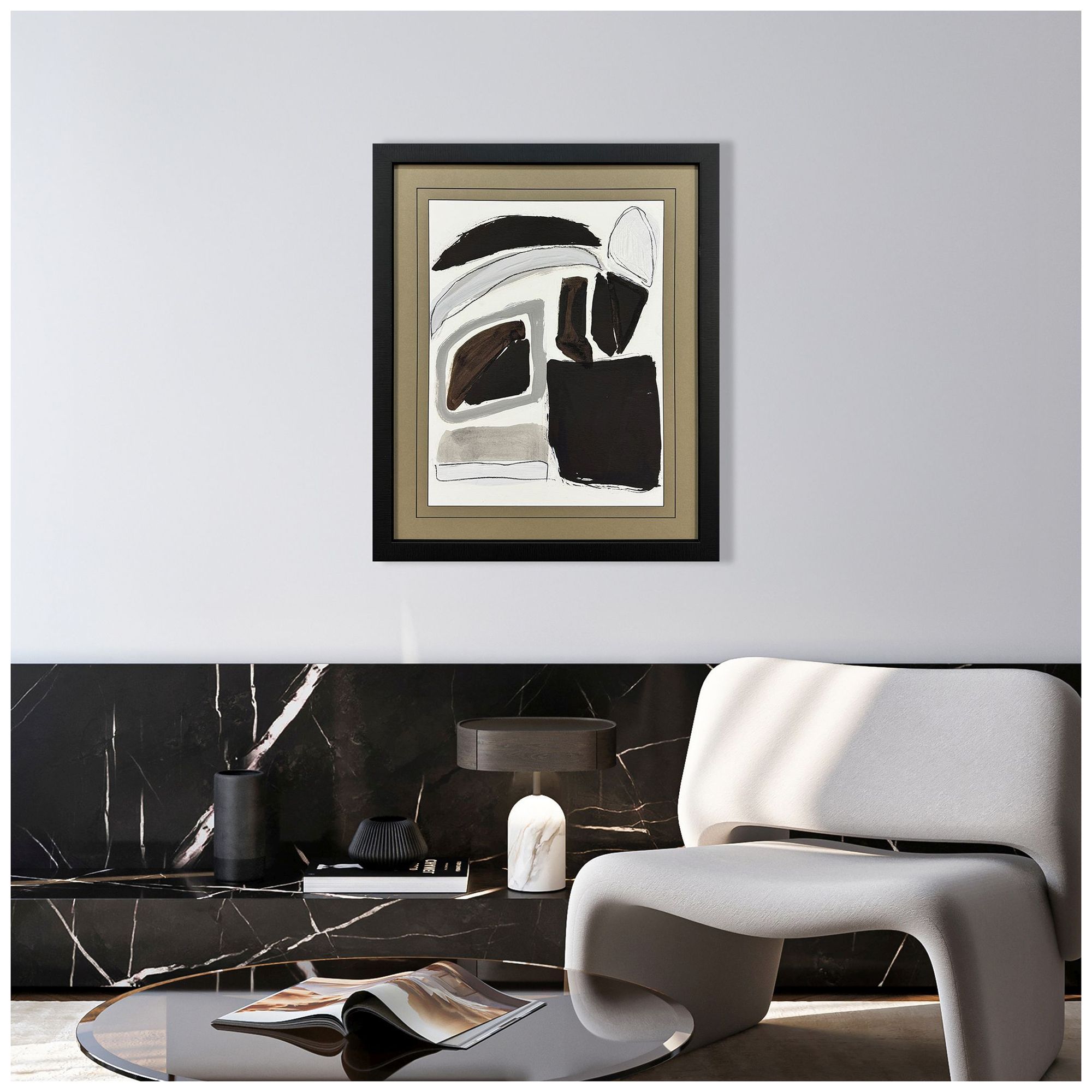 Image 4 Graphic Shape Shift I 29"W x 35"H Framed Art more views