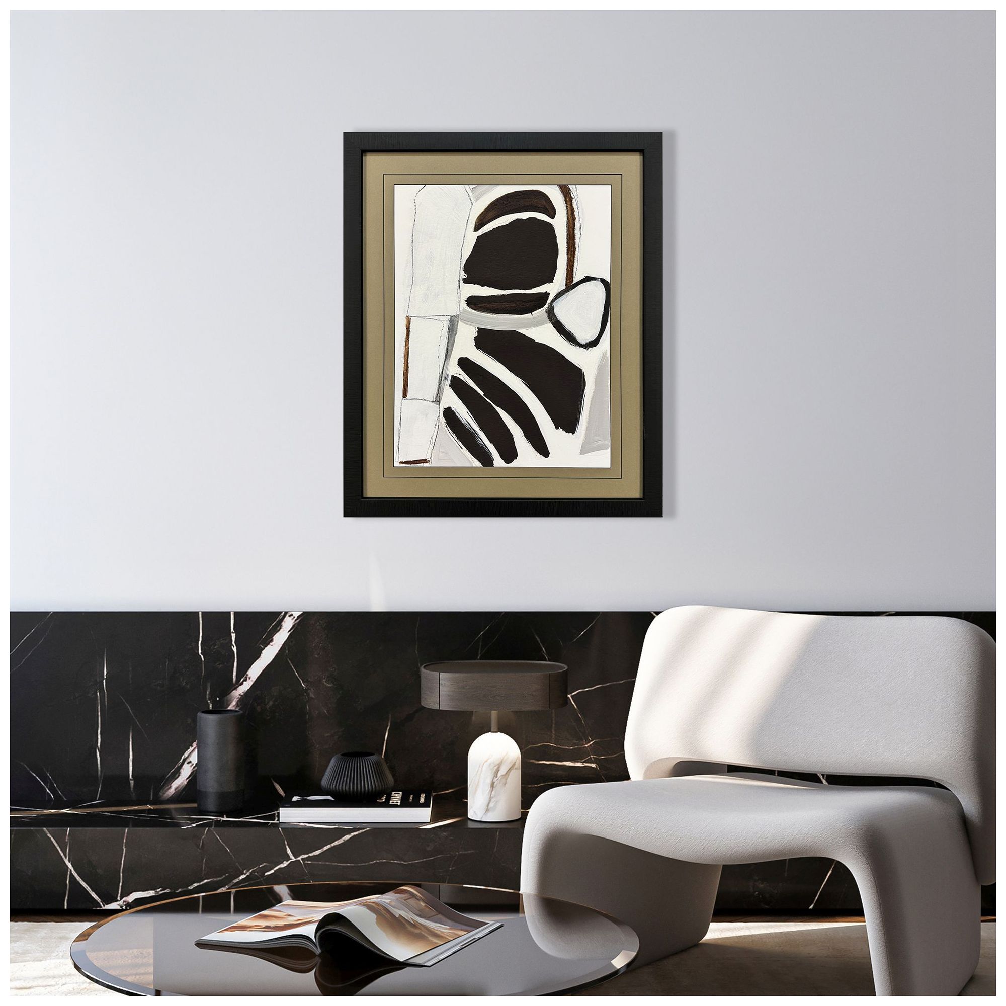 Image 4 Graphic Shape Shift II 29"W x 35"H Framed Art more views