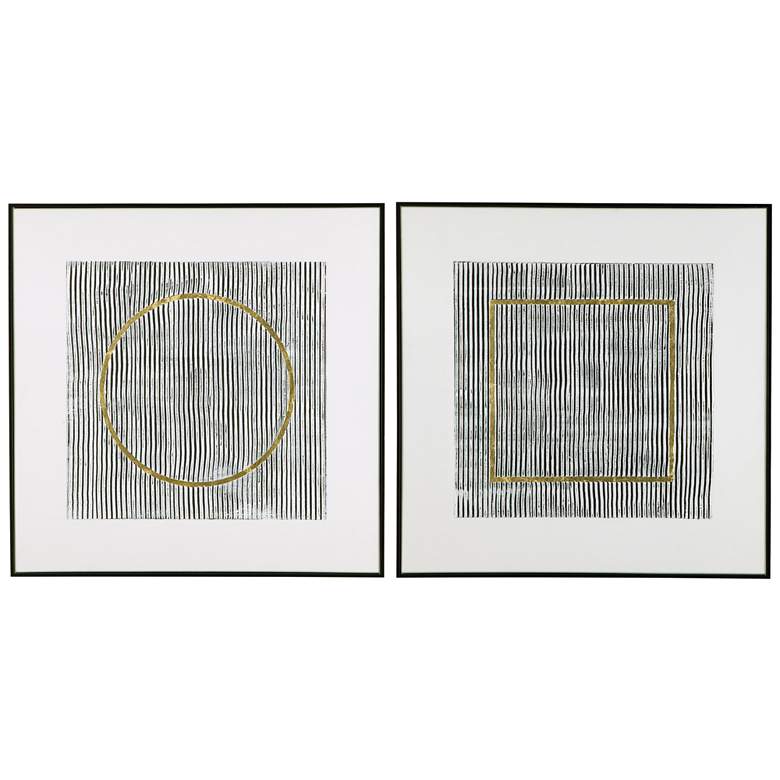 Image 1 Graphite 2 Piece Set Black Canvas Wall Art