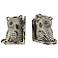 Grappa Gray Owl Bookends Set