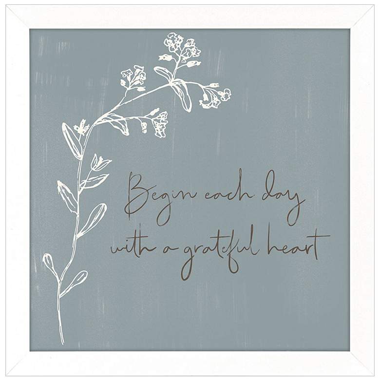 Image 1 Grateful Heart 13"W x 13"H Framed Wall Art