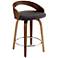 Gratto 24" Chocolate Faux Leather Swivel Counter Stool