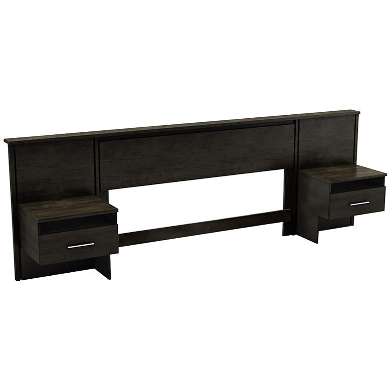 Image 1 Gravity Collection Ebony Night Stand Queen Headboard
