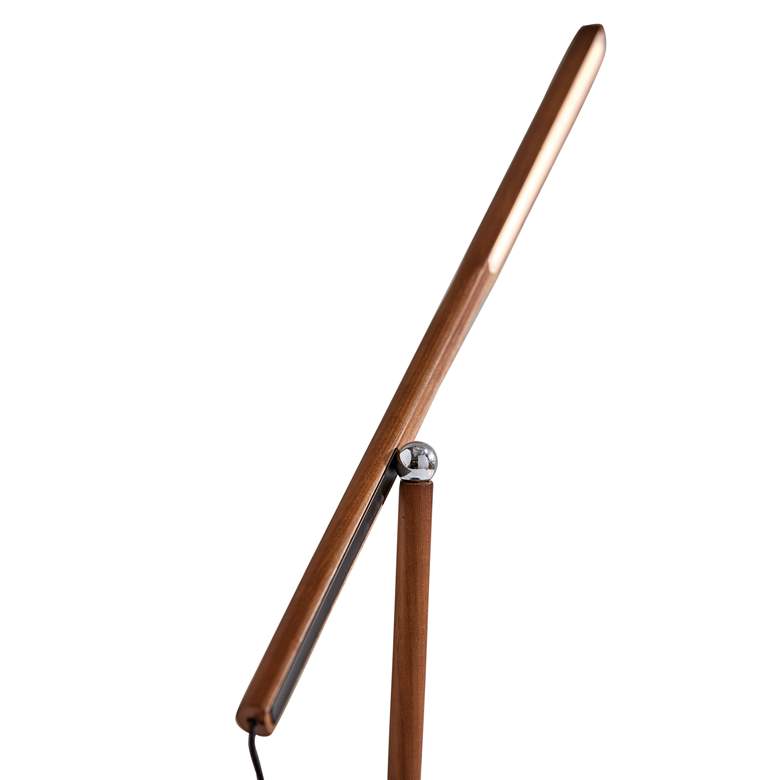 Image 7 Gravity Walnut Ash Wood and Metal Adjustable LED Desk Lamp more views