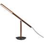 Gravity Walnut Ash Wood and Metal Adjustable LED Desk Lamp