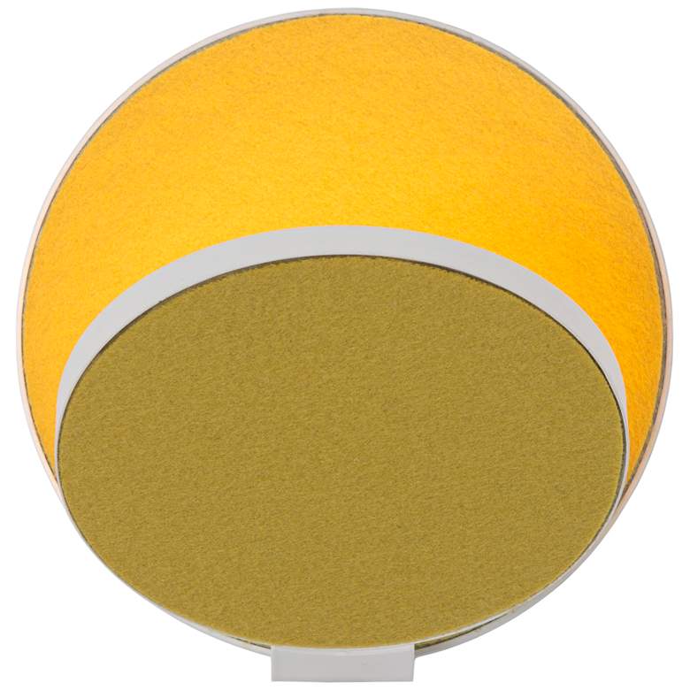 Image 1 Gravy 5" High White and Honeydew Felt Swivel LED Wall Sconce