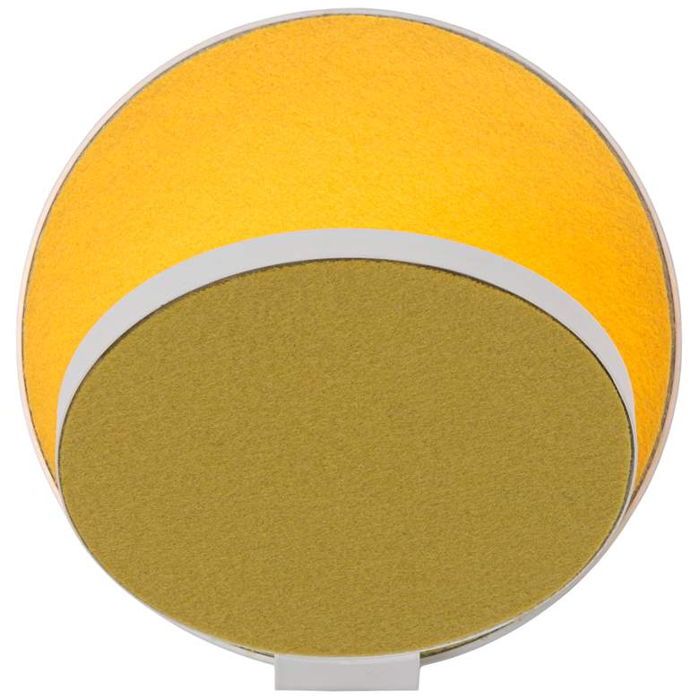 Image 1 Gravy 5 inch High White and Honeydew Felt Swivel LED Wall Sconce