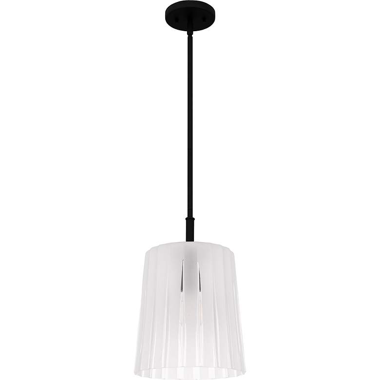 Image 2 Gray 1-Light Matte Black Mini Pendant more views