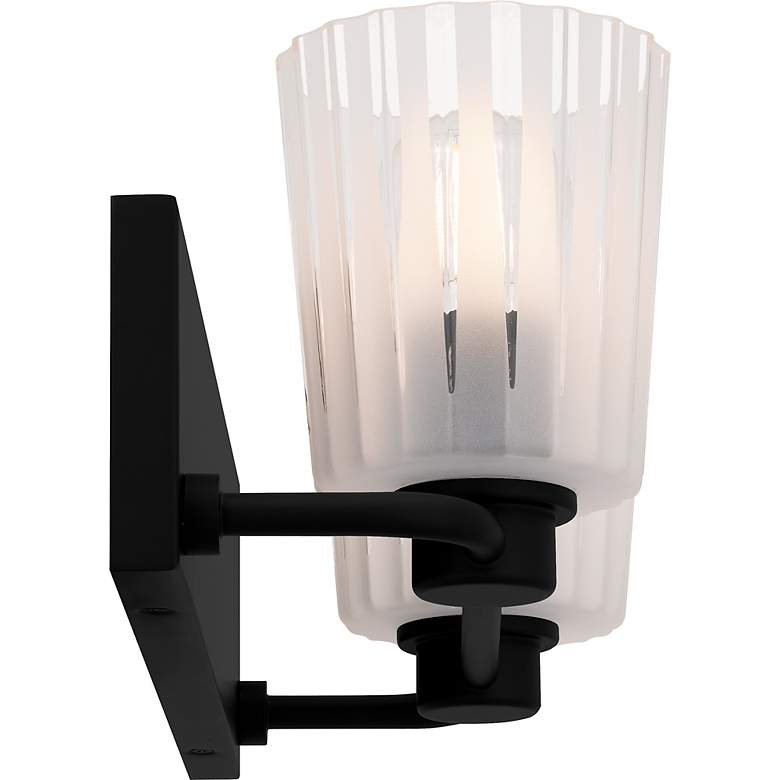 Image 4 Gray 2-Light Matte Black Bath Light more views