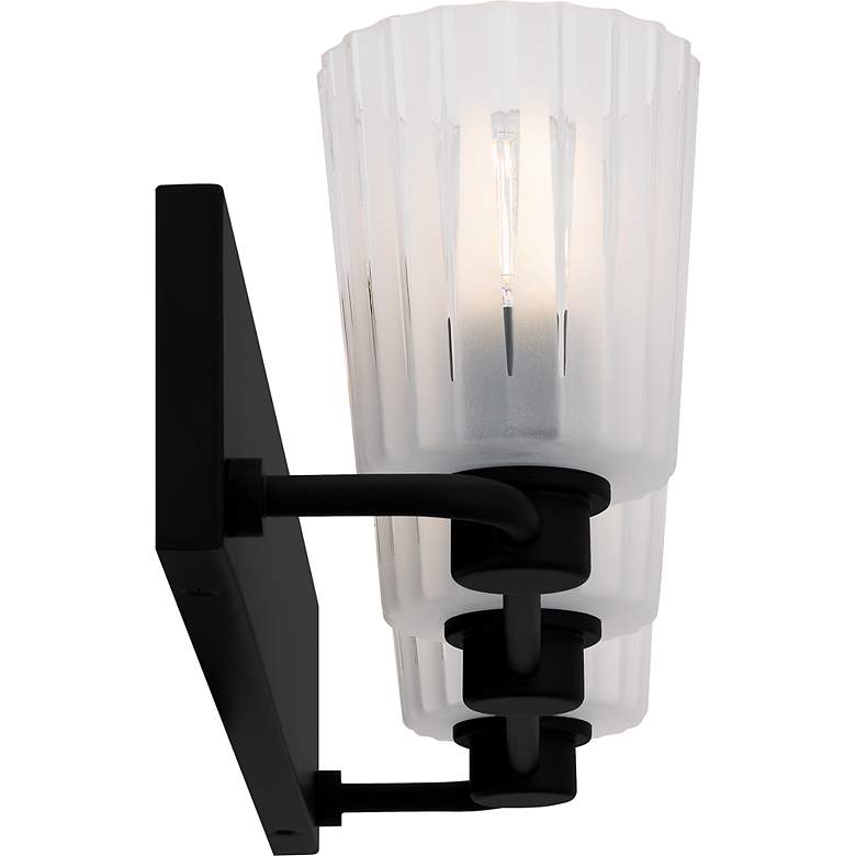 Image 4 Gray 3-Light Matte Black Bath Light more views