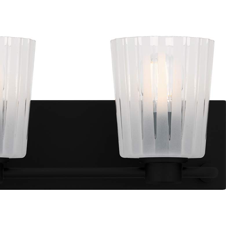 Image 5 Gray 3-Light Matte Black Bath Light more views
