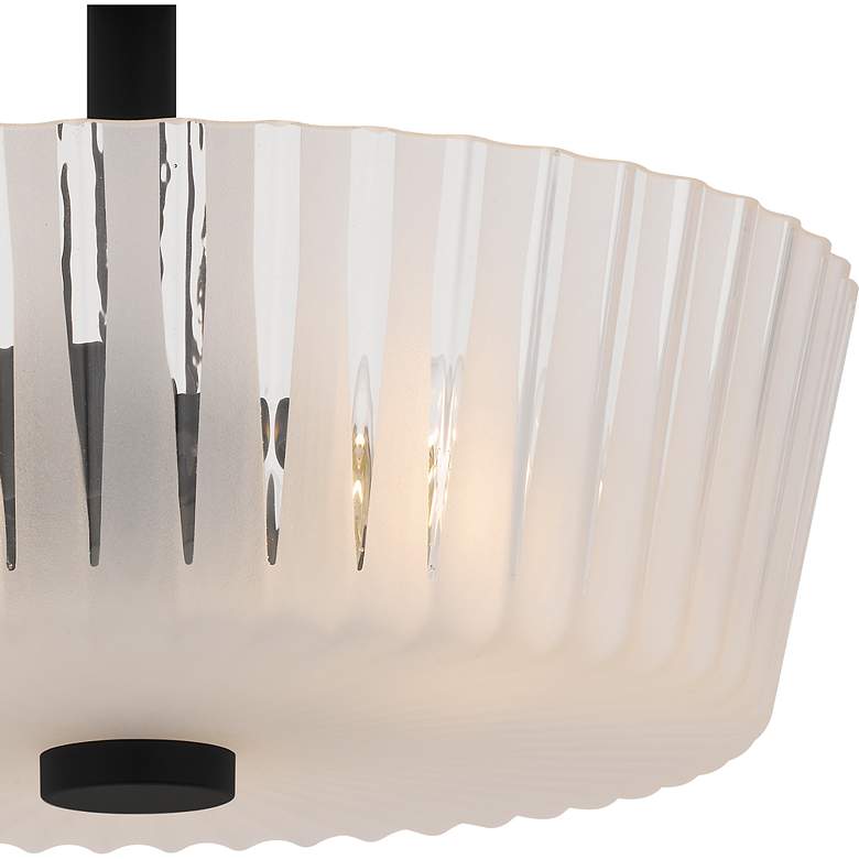 Image 5 Gray 3-Light Matte Black Semi-Flush Mount more views
