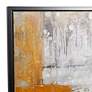 Gray Abstract 48" Wide Rectangular Framed Canvas Wall Art