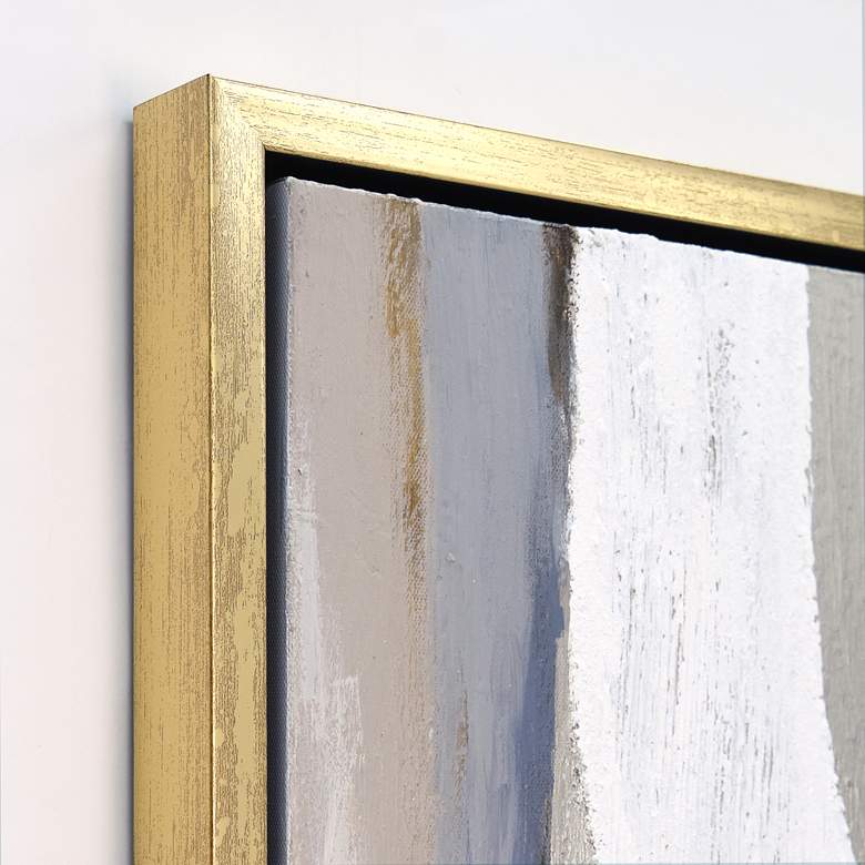 Image 5 Gray Aisle 36" Square Metallic Framed Canvas Wall Art more views