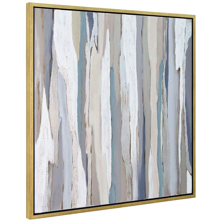 Image 7 Gray Aisle 36" Square Metallic Framed Canvas Wall Art more views