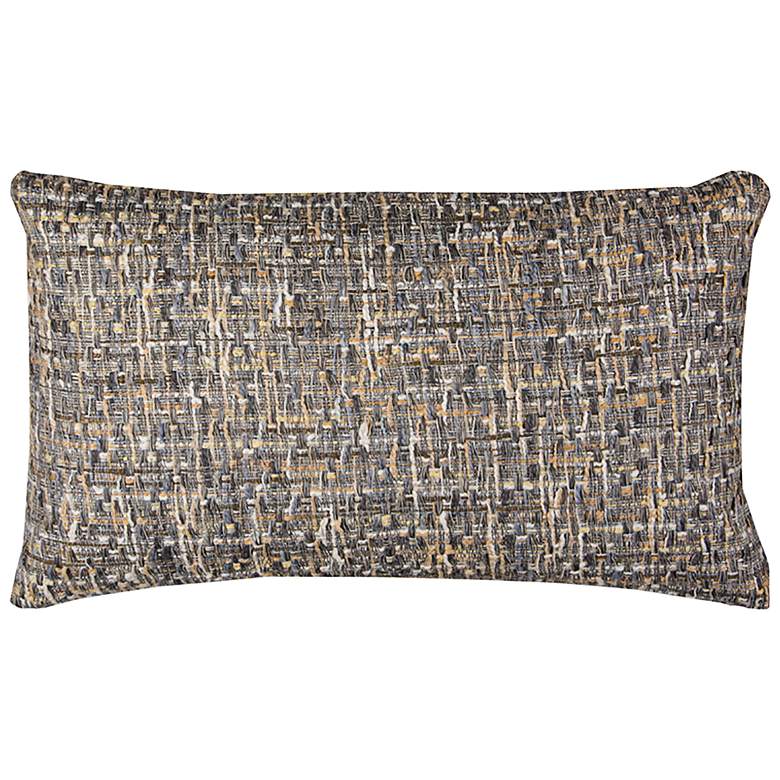 Image 1 Gray All Over Threaded 26 inchx14 inch Decorative Filled Pillow