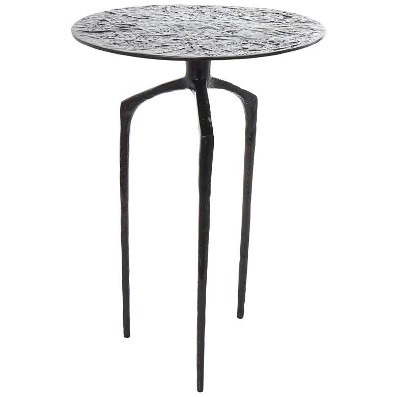 Image 1 Gray Aluminum Metal Modern Accent Table, 15" x 15" x 22"
