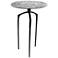 Gray Aluminum Metal Modern Accent Table, 15" x 15" x 22"