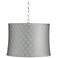 Gray An Qing 14" Wide Brushed Nickel Shaded Pendant Light