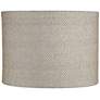 Gray and Gold Plastic Weave Drum Shade 15x15x11 (Spider)