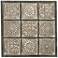 Gray and White Squares 36" Traditional Wood Wall Panel