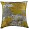 Gray and Yellow Floral Square Decorative Pillow