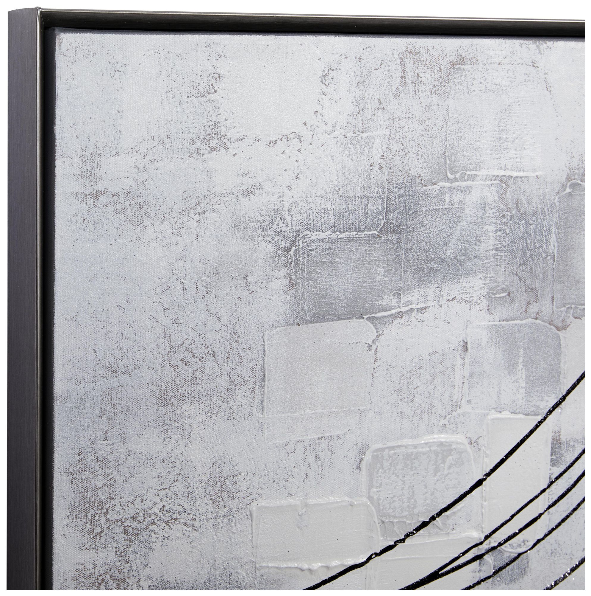 Image 3 Gray Canvas Contemporary Framed Wall Art, 40" x 2" x 30" more views