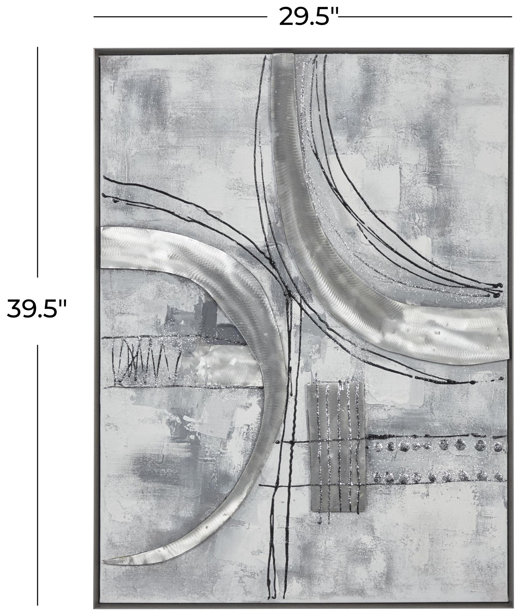 Image 7 Gray Canvas Contemporary Framed Wall Art, 40" x 2" x 30" more views