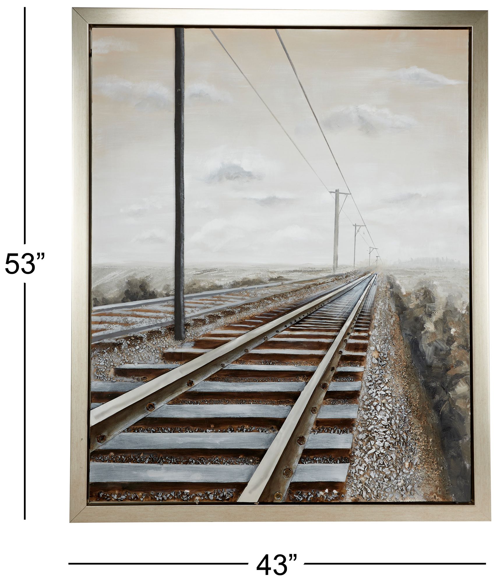 Image 7 Gray Canvas Industrial Framed Wall Art, 44" x 2" x 53" more views