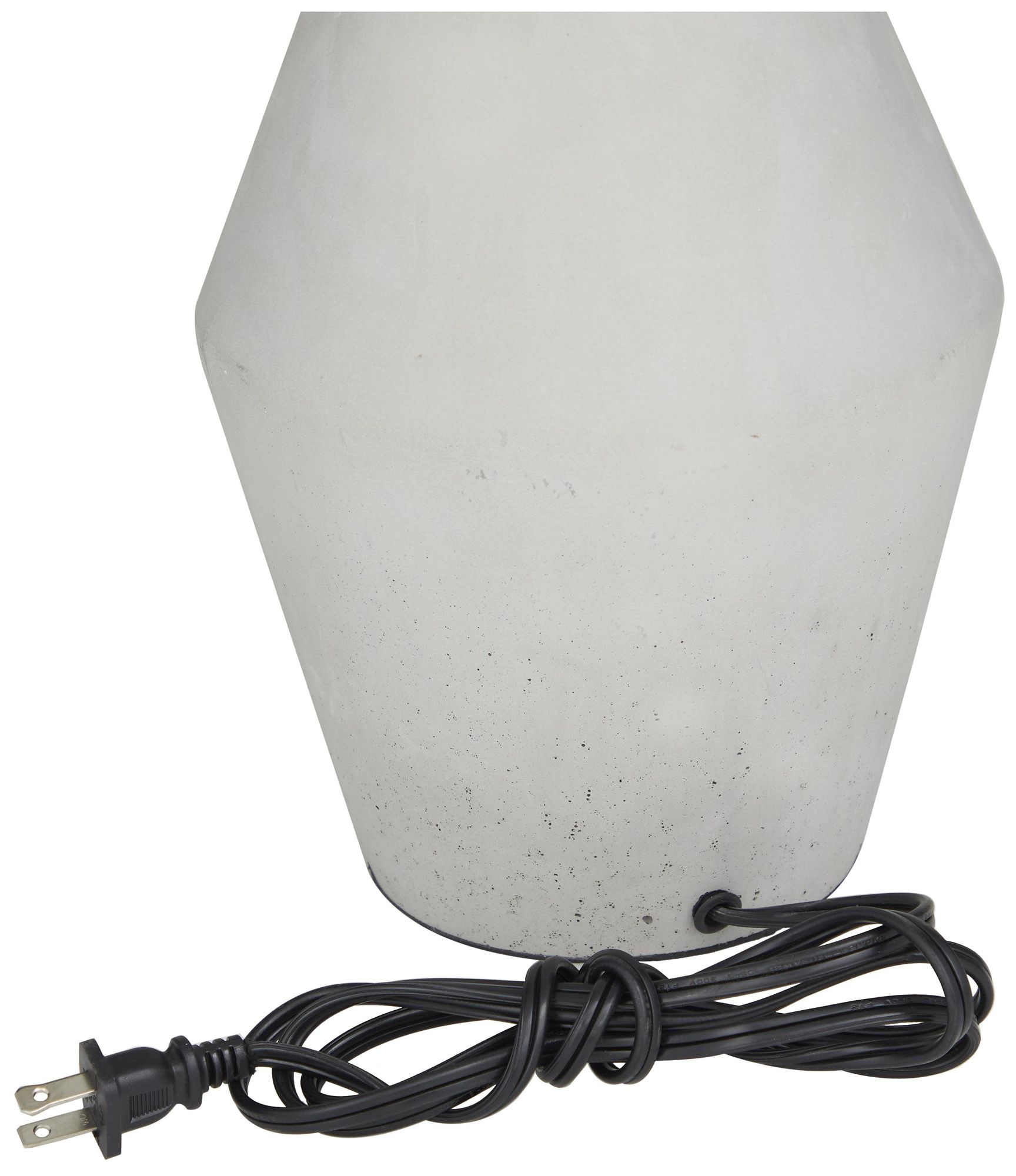 Thumbnail4 of Gray Cement Stone Modern Table Lamp, 16" x 16" x 30" more views