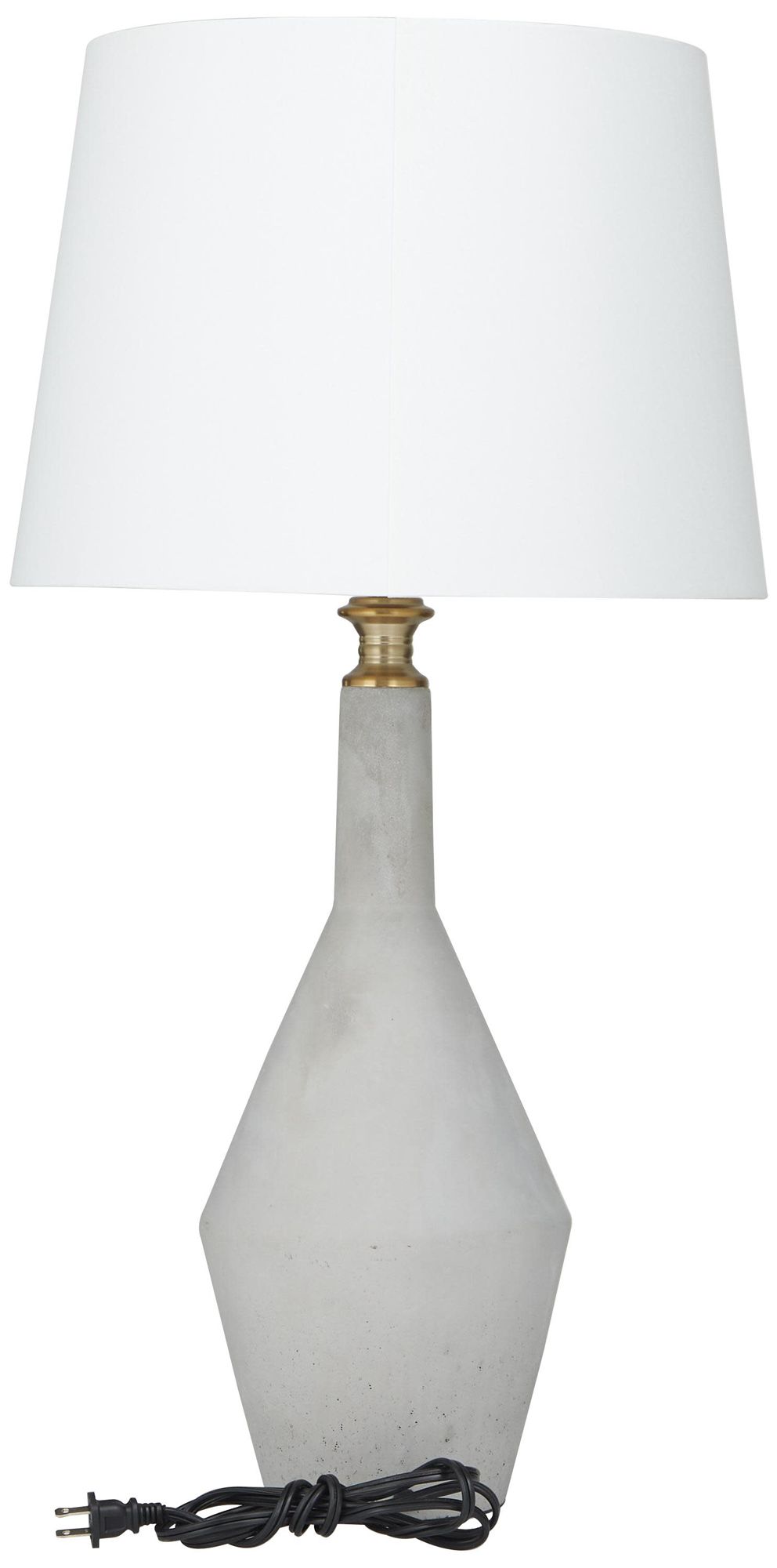 Gray Cement Stone Modern Table Lamp, 16" x 16" x 30"