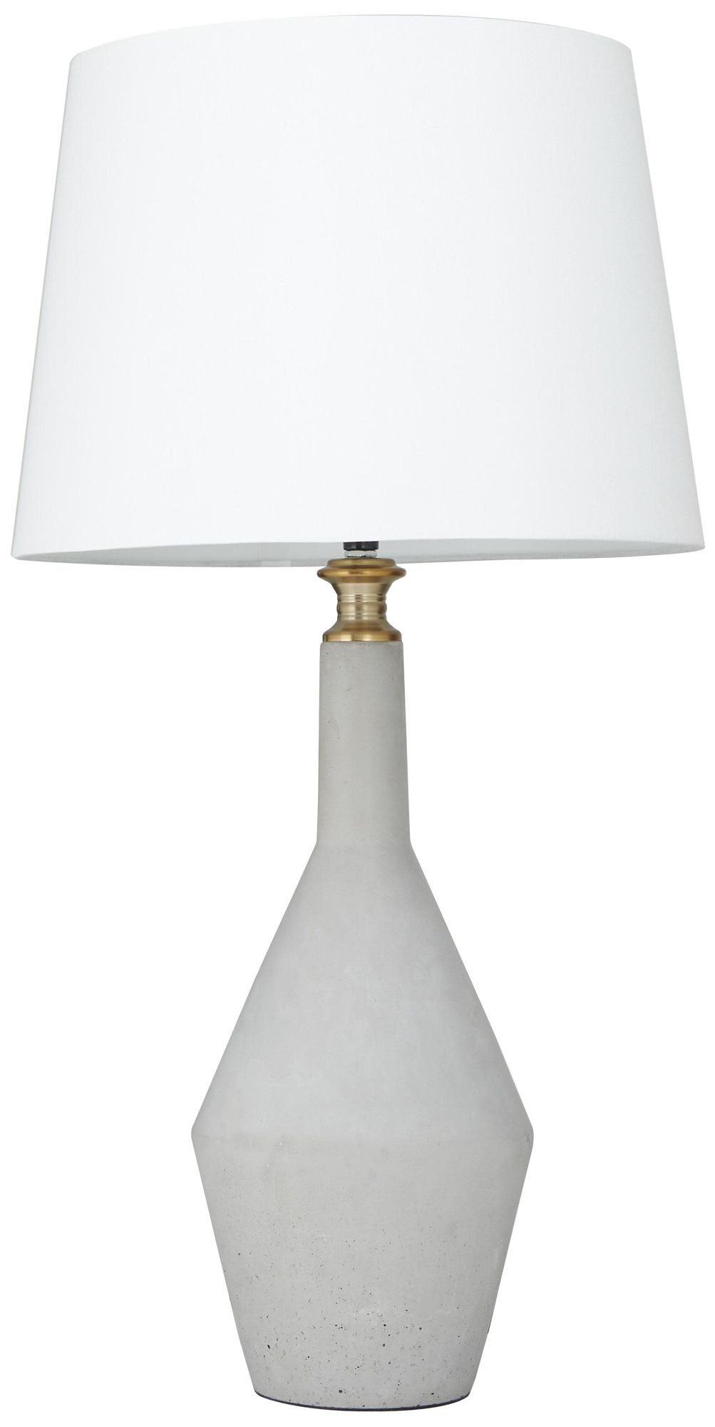 Gray Cement Stone Modern Table Lamp, 16" x 16" x 30"