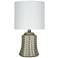 Gray Ceramic 16" High LED Accent Table Lamp